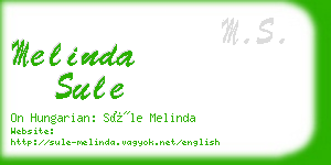 melinda sule business card