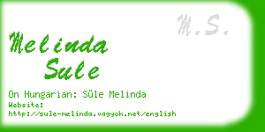 melinda sule business card